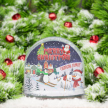 Personalised Christmas Snow Globe Custom Family 