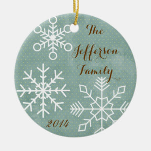 Personalised Christmas Snowflake Family Ornament