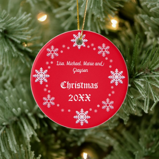  Personalised Christmas Snowflake Ornament (Tree)