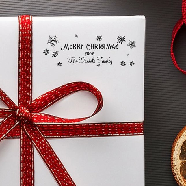 Personalised Christmas Snowflake Rubber Stamp (Creator Uploaded)