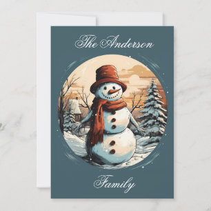 Personalised Christmas Snowman Card
