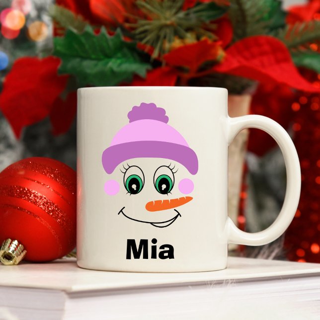 Personalised Christmas Snowman Hat Custom Name Coffee Mug (Personalized Christmas Snowman Hat Custom Name Coffee Mug
)
