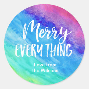 Personalised Christmas spot hand lettered stickers