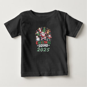 Personalised Christmas Squad 2025 Santa Family Baby T-Shirt
