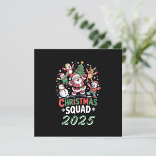 Personalised Christmas Squad 2025 Santa Family Holiday Card