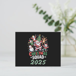 Personalised Christmas Squad 2025 Santa Family  Holiday Postcard