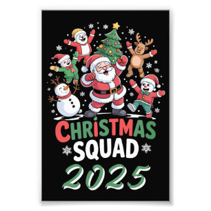 Personalised Christmas Squad 2025 Santa Family  Photo Print