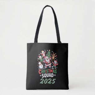 Personalised Christmas Squad 2025 Santa Family  Tote Bag