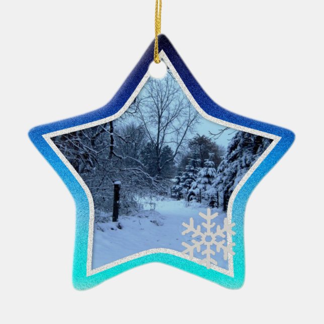 Personalised Christmas Star Ornament (Front)