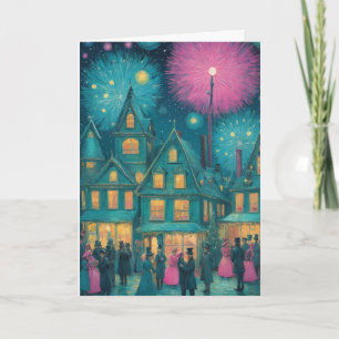 Personalised Christmas Starry Night Greeting Card