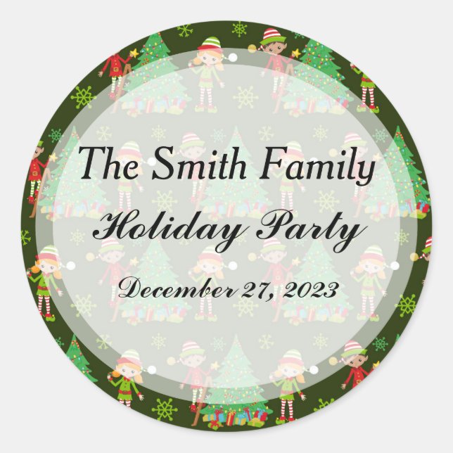 Personalised Christmas Sticker (Front)