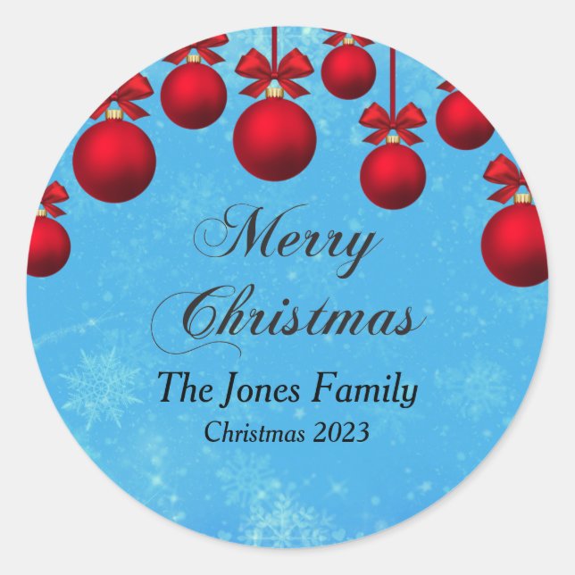 Personalised Christmas Stickers (Front)