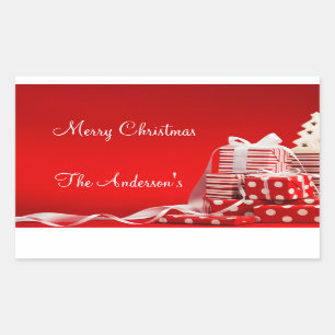Personalised Christmas Stickers/Gifts Rectangular Sticker