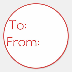 Personalised Christmas stickers with red border