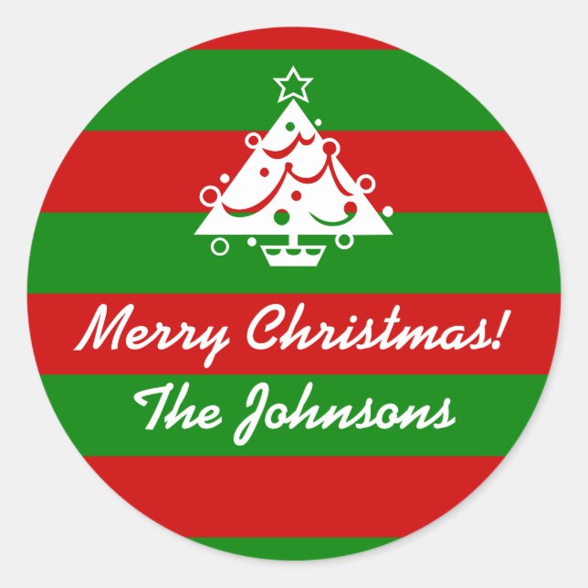 Personalised Christmas stickers | Xmas gift tags (Front)