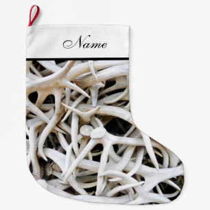 Personalised Christmas Stocking - Elk Antlers