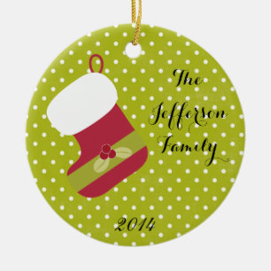 Personalised Christmas Stocking Family Ornament