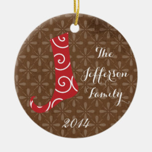 Personalised Christmas Stocking Family Ornament