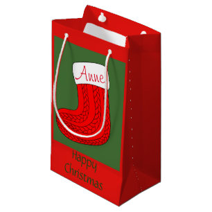 Personalised Christmas Stocking Small Gift Bag