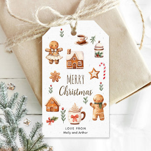 Personalised Christmas Tag with Christmas Cookies