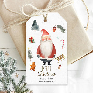 Personalised Christmas Tag with Santa