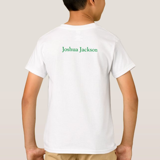 Personalised Christmas Tee Shirt For Kids (Back)