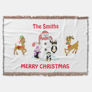 Personalised Christmas Throw Blanket