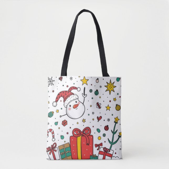 personalised Christmas  Tote Bag (Front)