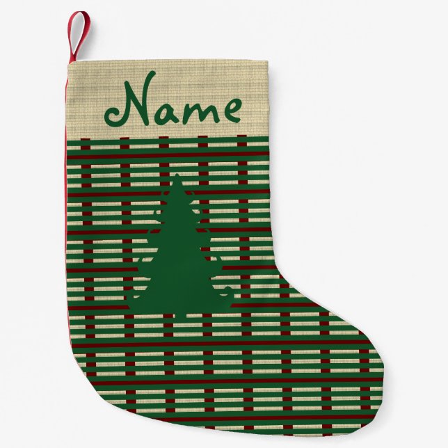 Personalised Christmas tree christmas stocking (Front)