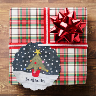Personalised Christmas Tree Decoration Card