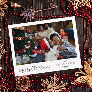 Personalised Christmas tree family  Postcard