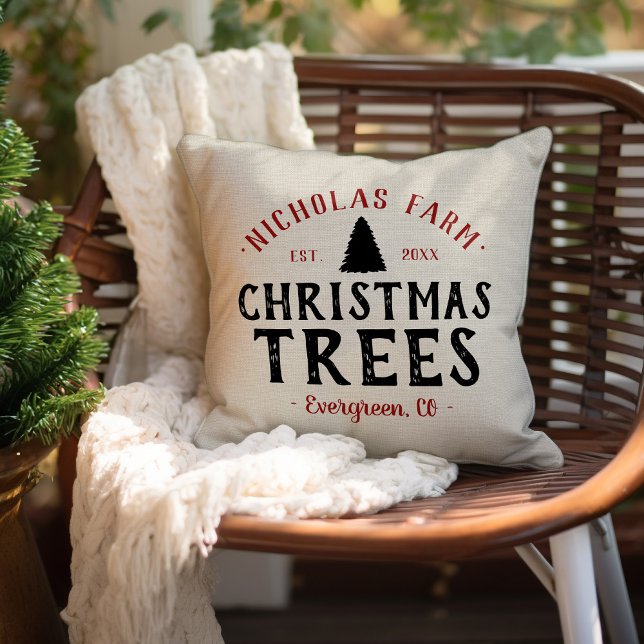 Personalised Christmas Tree Farm | Outdoor Pillow (Creator Uploaded)