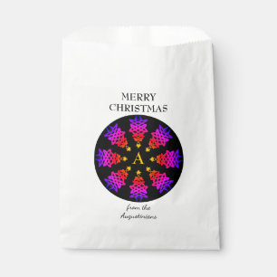 Personalised   CHRISTMAS TREE   Festive Holiday Favour Bags