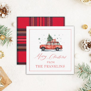 Personalised Christmas Tree Gift Enclosure Card