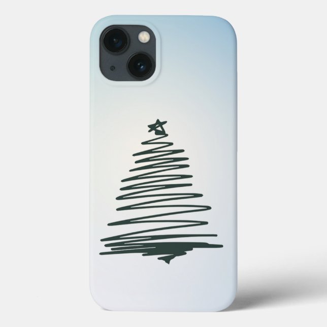 Personalised Christmas tree Phone Case (Back)
