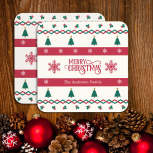 Personalised Christmas Tree & Snowflake Coasters