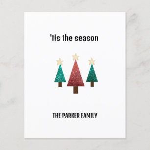 Personalised Christmas Trees Greeting Card