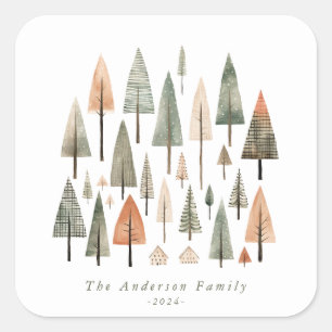 Personalised Christmas Trees Sticker