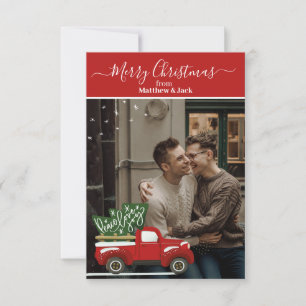 Personalised Christmas Truck Greeting Card
