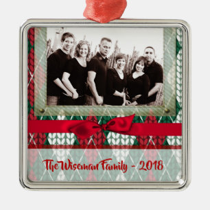 Personalised Christmas Ugly Sweater PHOTO Ornament