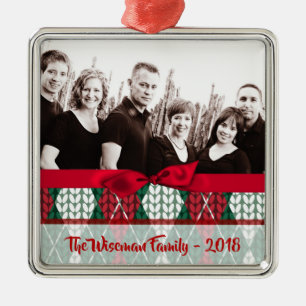 Personalised Christmas Ugly Sweater PHOTO Ornament