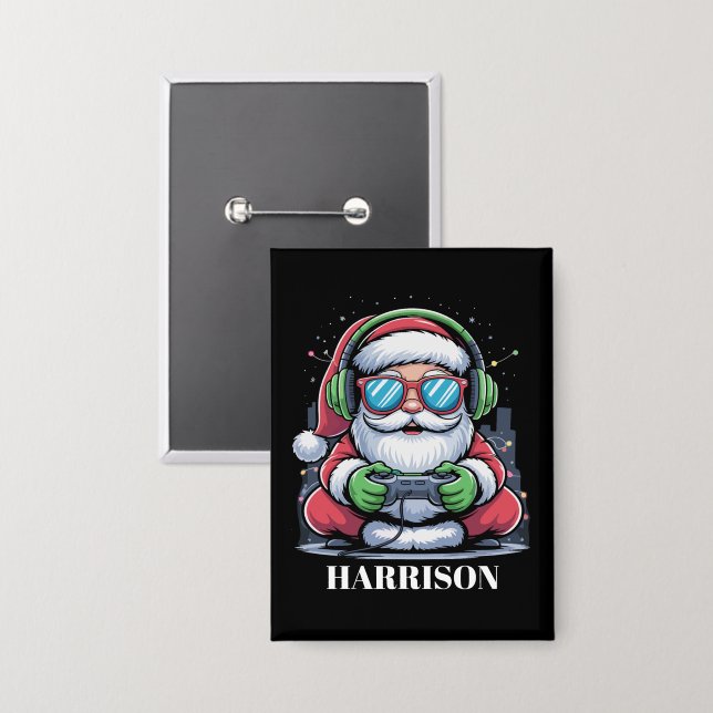Personalised Christmas Video Game Santa Xmas  (Front/Back)