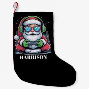 Personalised Christmas Video Game Santa Xmas  Small Christmas Stocking