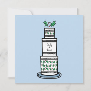 Personalised Christmas Wedding Invitation