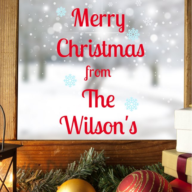 Personalised Christmas Window Sticker (Festive Window Decor)