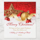 Personalised Christmas Wine Labels | Gold Red