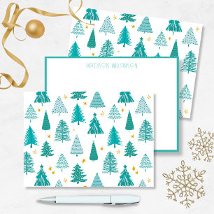 Personalised Christmas Winter Forest tree Card