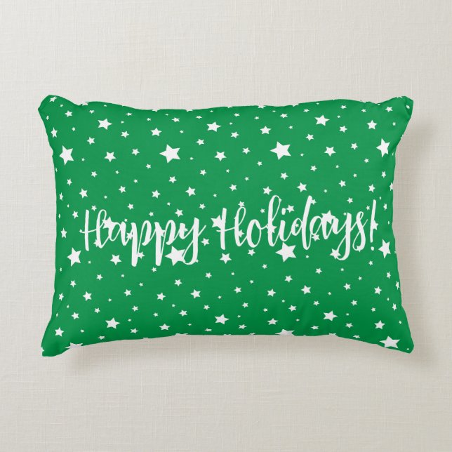 Personalised Christmas Wishes Accent Pillow  (Front)