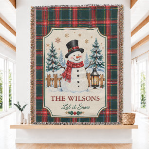 Personalised Christmas Woven Throw Blanket
