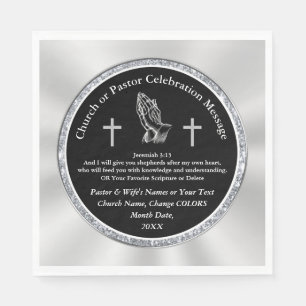 Personalised Church Anniversary Napkins, Your Text Napkin